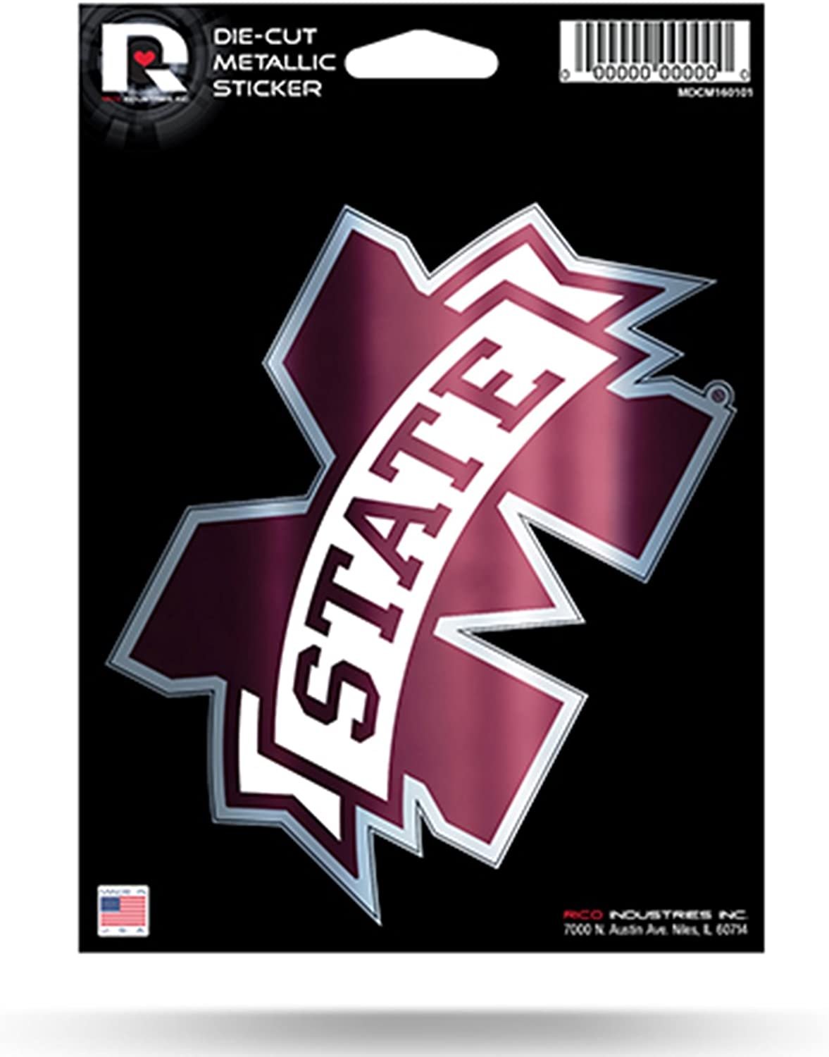 Mississippi State Bulldogs Rico 5" Metal Decal Die Cut Auto Sticker University