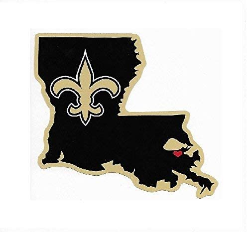 New Orleans Saints 5 Inch Sticker Decal, Home State Design, Flat Vinyl, Full Adhesive Backing