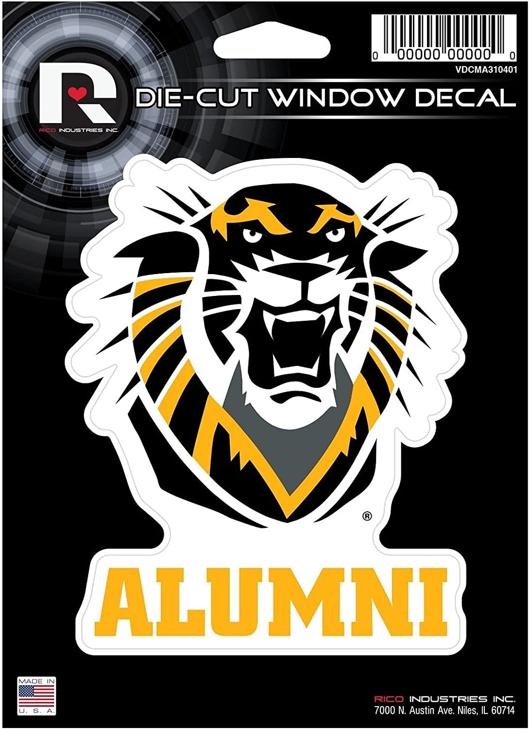 Fort Hays State Tigers Alumni 5" Decal Sticker Flat Vinyl Die Cut Auto Home Emblem University of