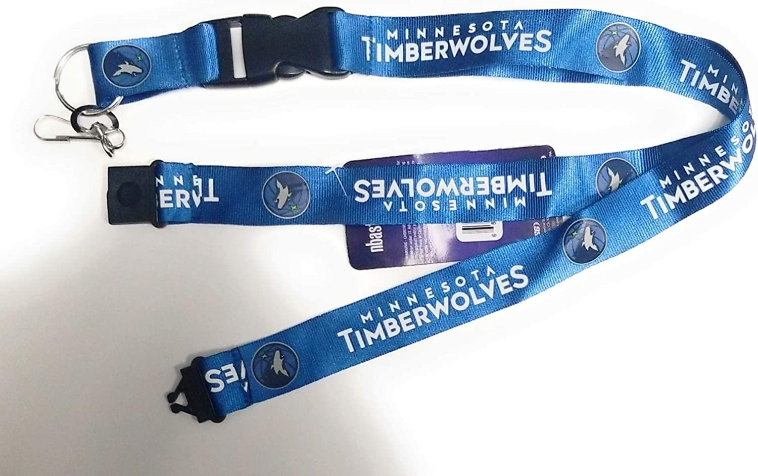 Minnesota Timberwolves Lanyard Keychain Double Sided Breakaway Safety Design Adult 18 Inch