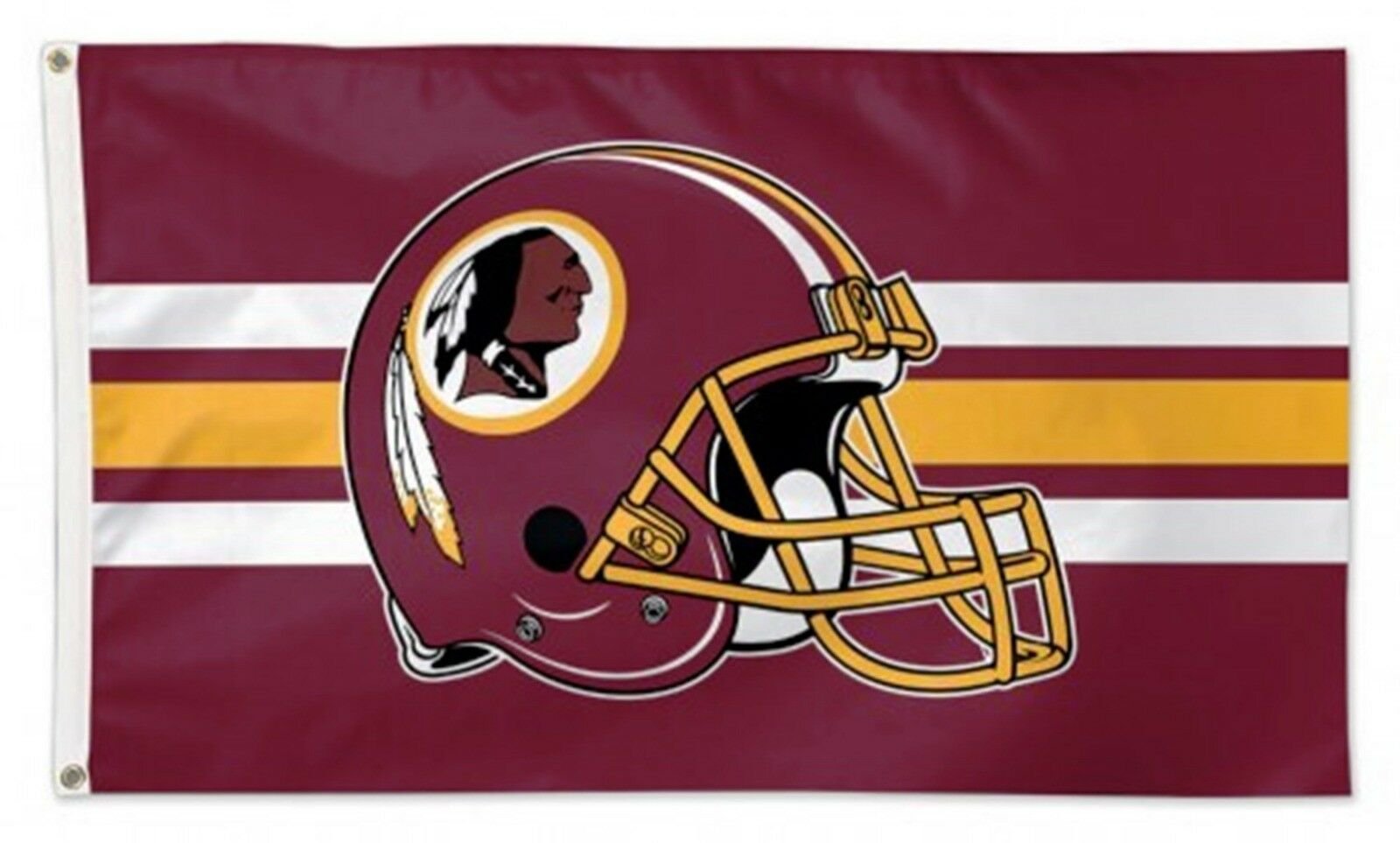 Washington Redskins Commanders Premium 3x5 Feet Flag Banner, Helmet Design, Outdoor Indoor Use, Single Sided