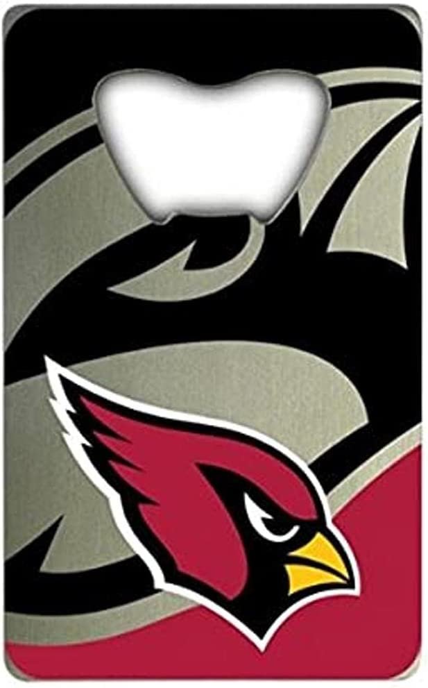 Arizona Cardinals Heavy Duty Metal Bottle Opener Credit Card Size 2 x 3.25 Inch