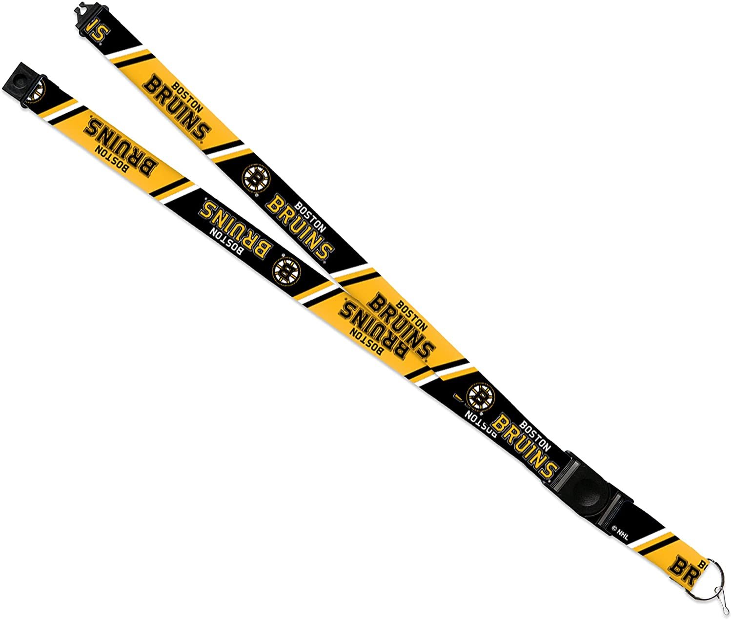 Boston Bruins Lanyard Keychain Safety Breakaway Double Sided