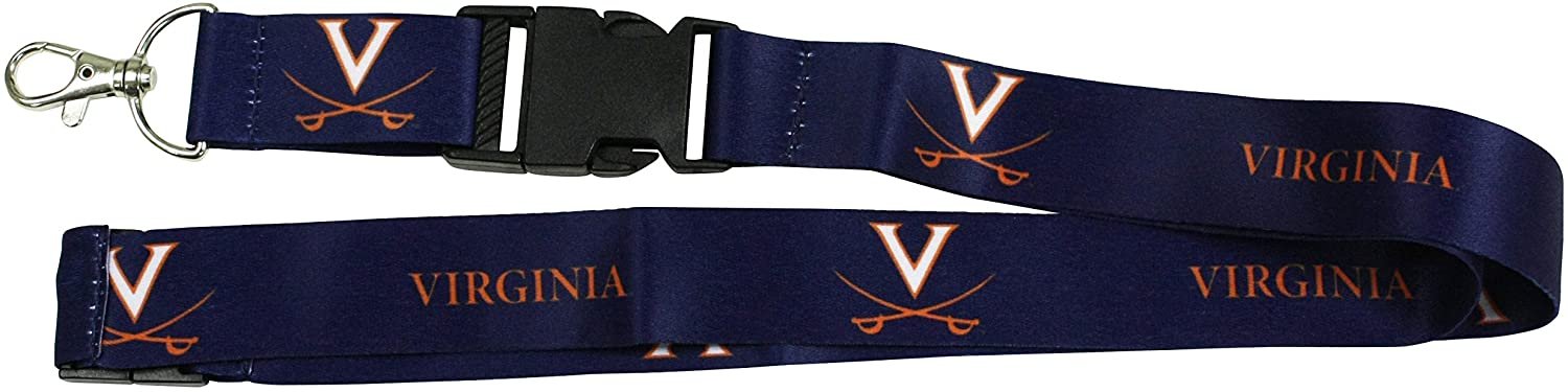 University of Virginia Cavaliers Lanyard Keychain Double Sided Breakaway Safety Design Adult 18 Inch