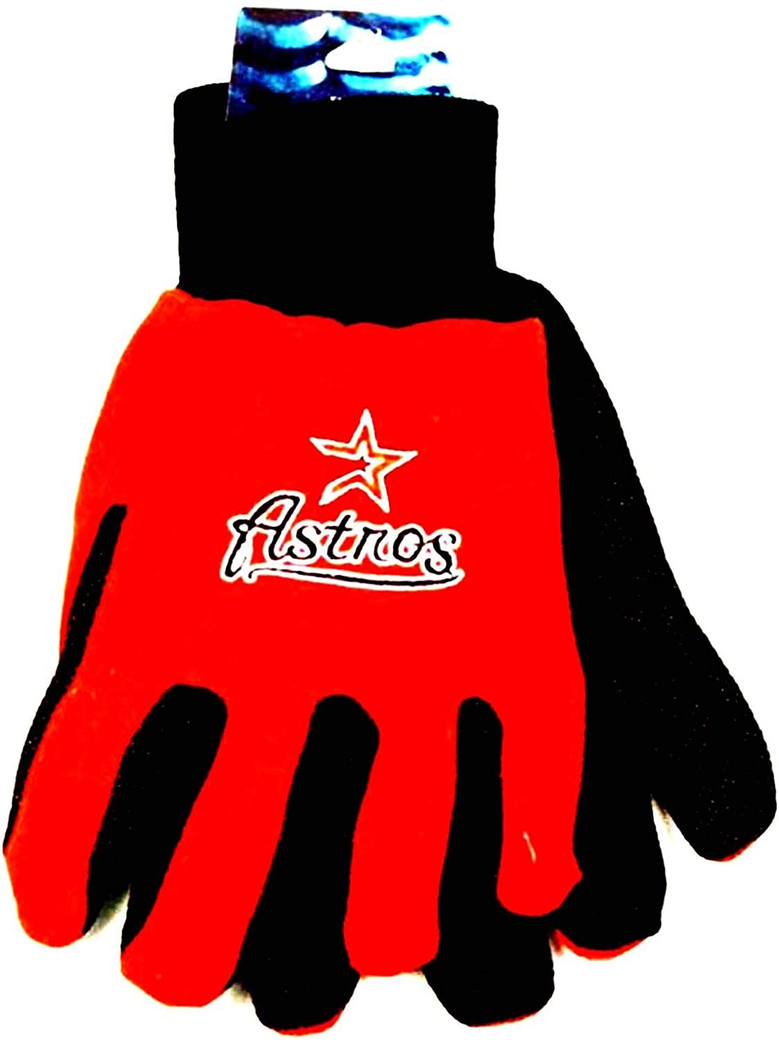 Houston Astros Retro Logo Two Tone Pair Grip Gloves Sport Work Utility Baseball