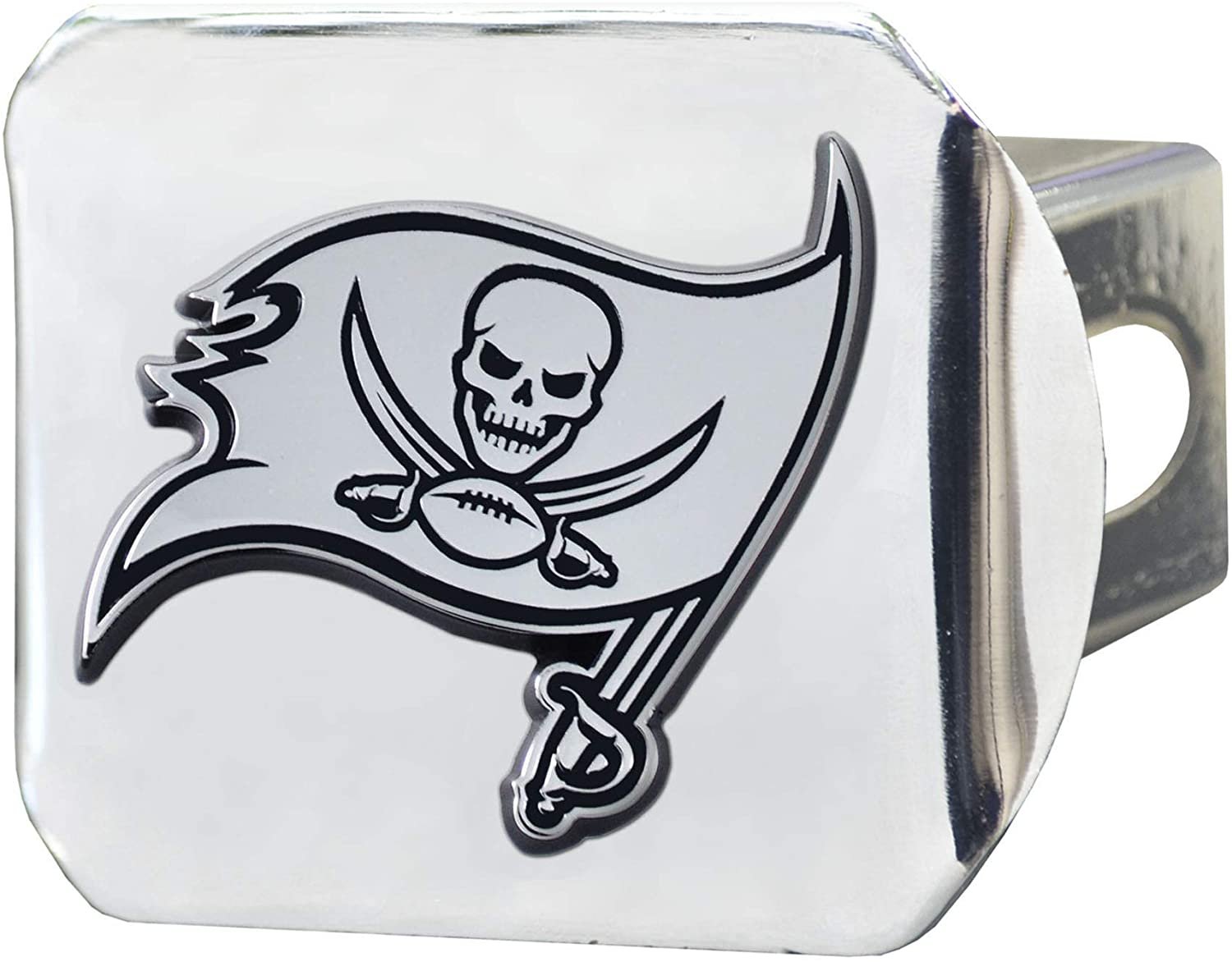 Tampa Bay Buccaneers Hitch Cover Solid Metal with Raised Chrome Metal Emblem 2" Square Type III