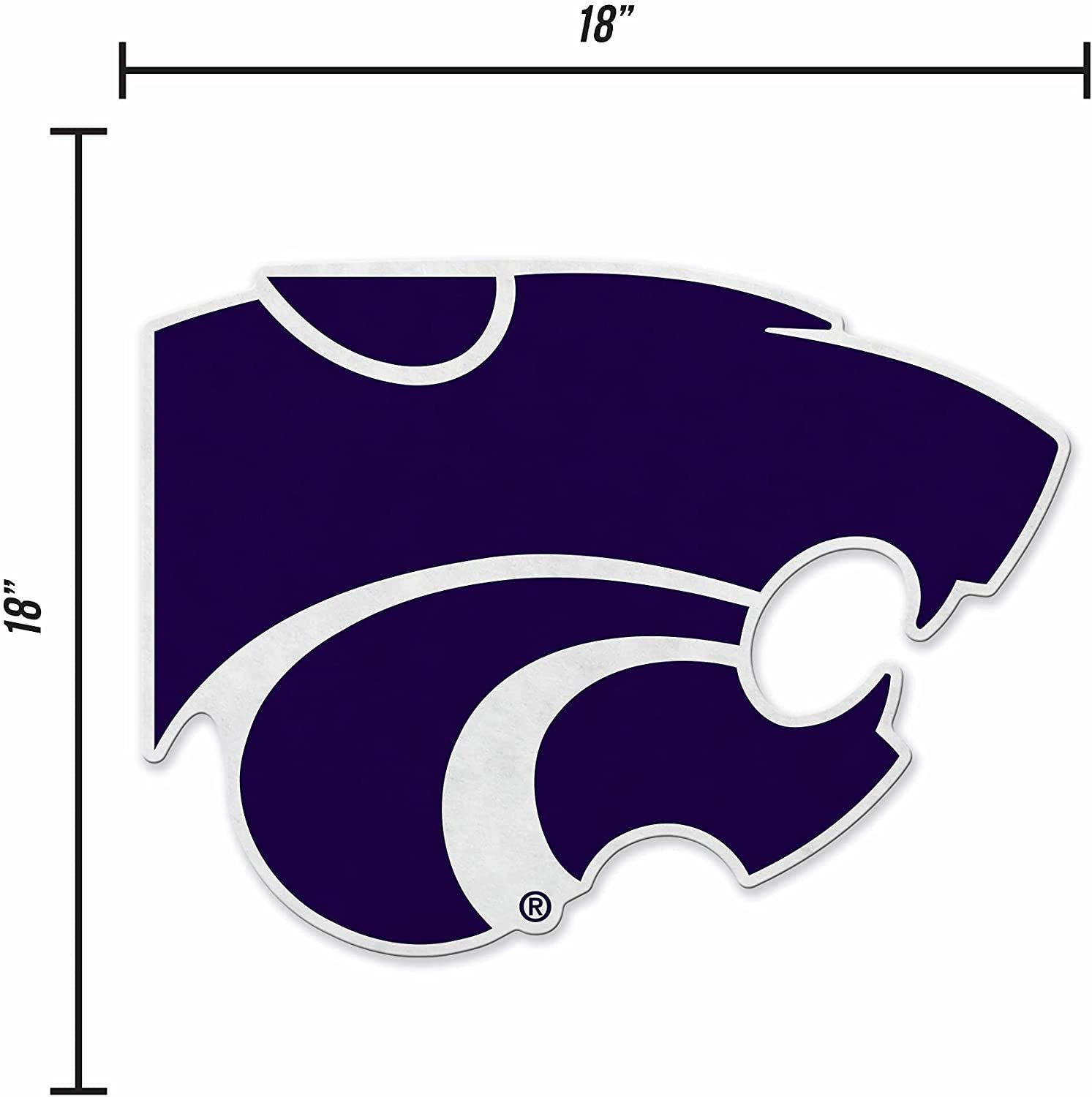 Kansas State University Wildcats Soft Felt Pennant, Primary Design, Shape Cut, 18 Inch, Easy To Hang