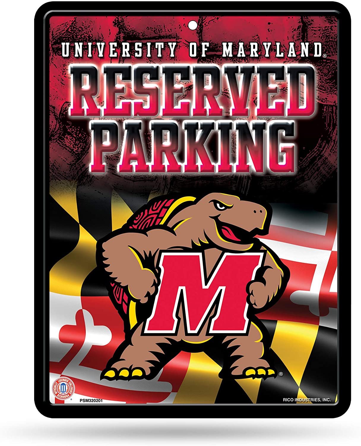 University of Maryland Terrapins Metal Parking Novelty Wall Sign 8.5 x 11 Inch