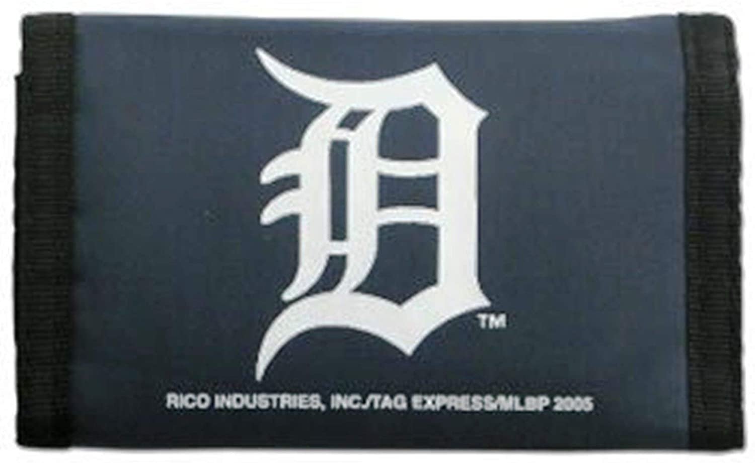 Tigers Nylon Trifold Wallet Deluxe Printed with Hook & Loop Closure Baseball
