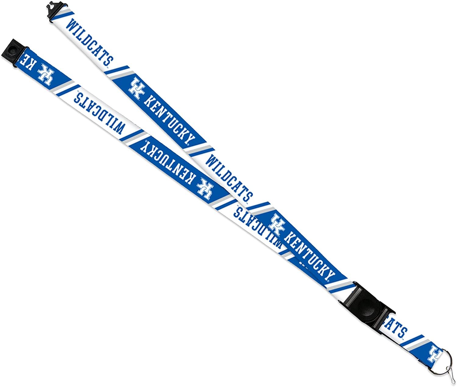 University of Kentucky Wildcats Lanyard Keychain Double Sided 18 Inch Button Clip Safety Breakaway