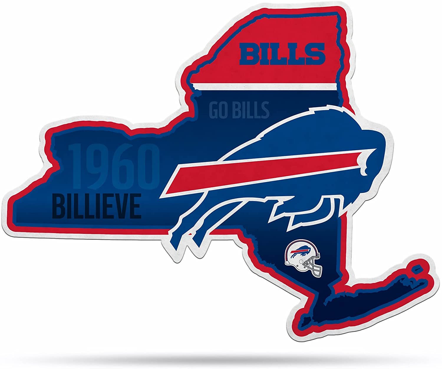 Buffalo Bills Pennant State Shape 18 Inch Soft Felt