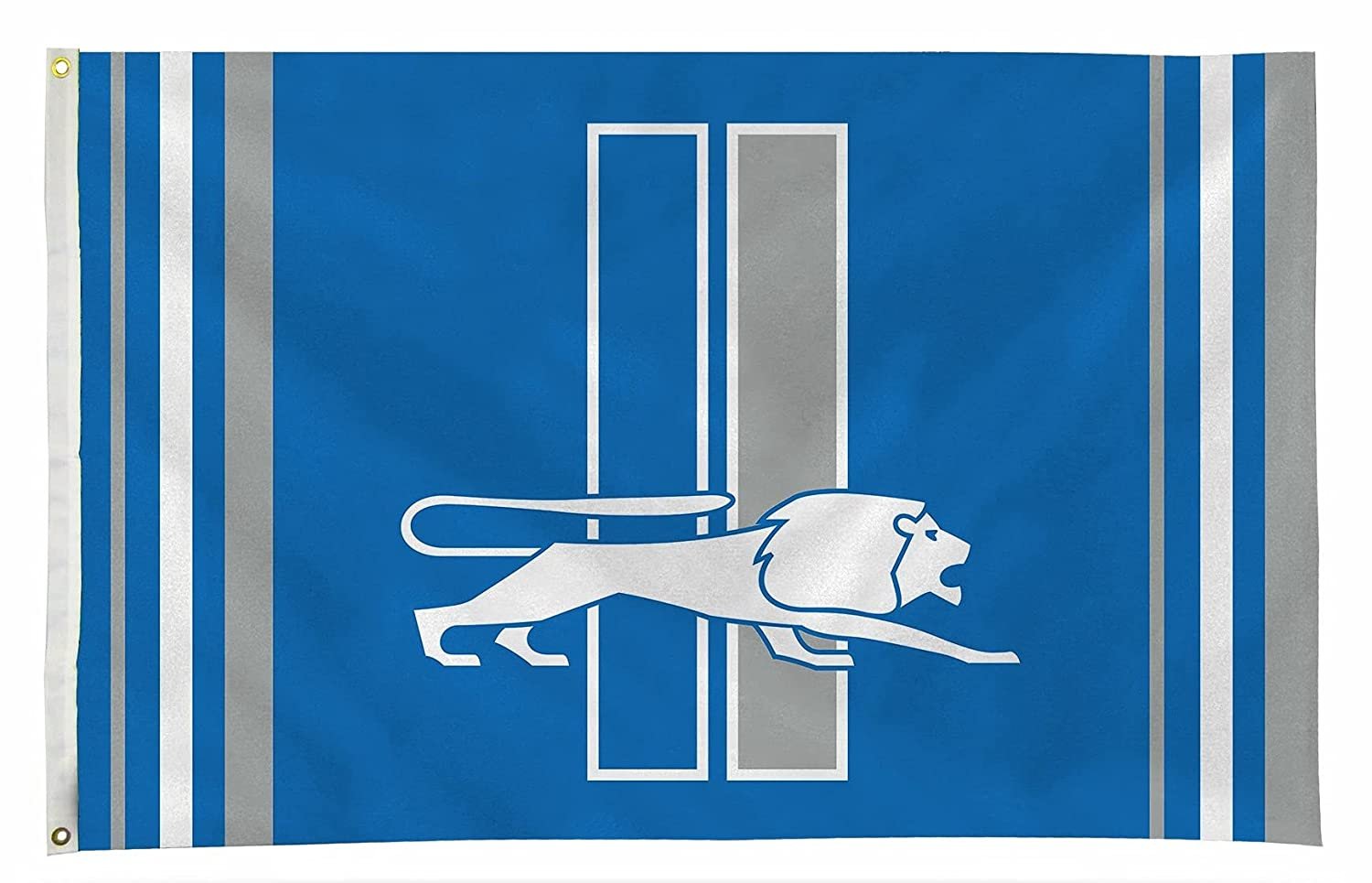 Detroit Lions Premium 3x5 Feet Flag Banner, Retro Logo, Metal Grommets, Outdoor Indoor, Single Sided