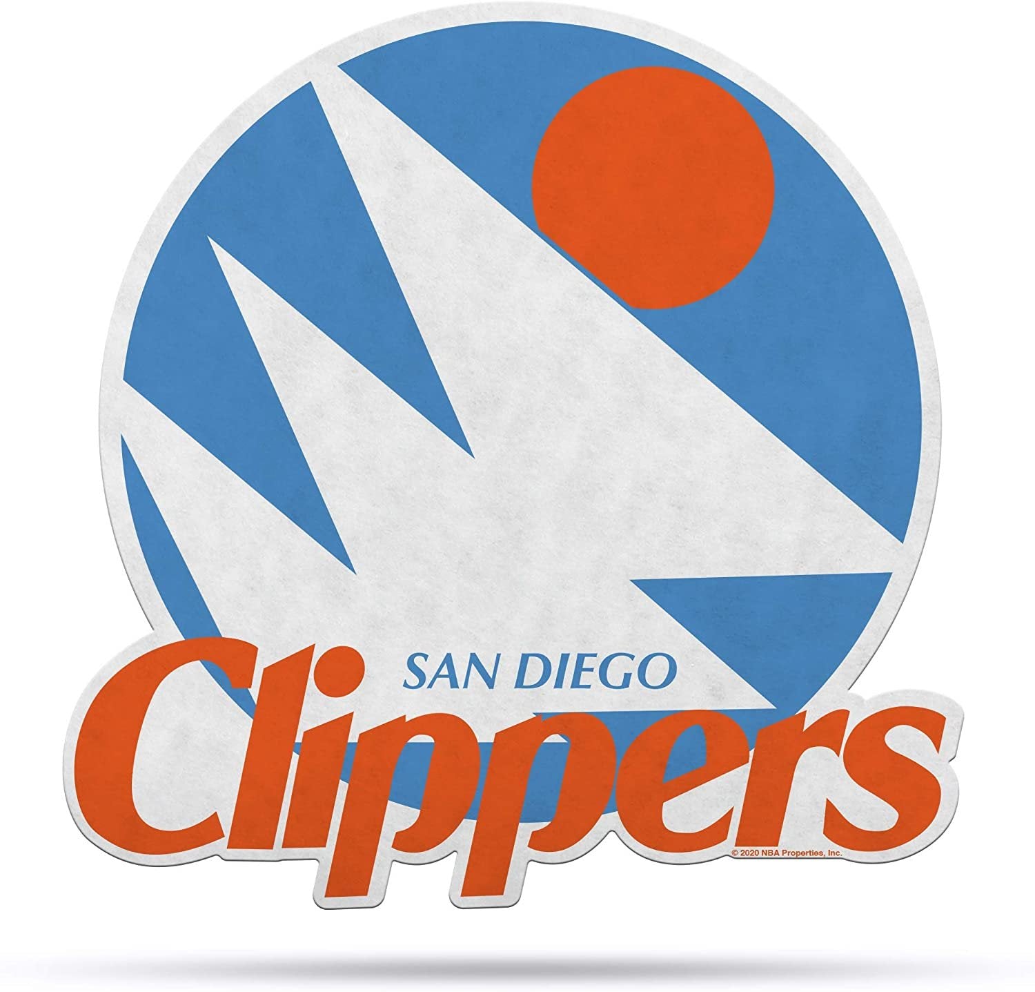Los Angeles Clippers Soft Felt Pennant, Retro Design, Shape Cut, 18 Inch, Easy To Hang