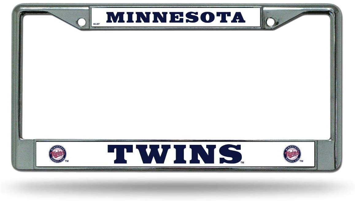Minnesota Twins Premium Metal License Plate Frame Chrome Tag Cover, 12x6 Inch
