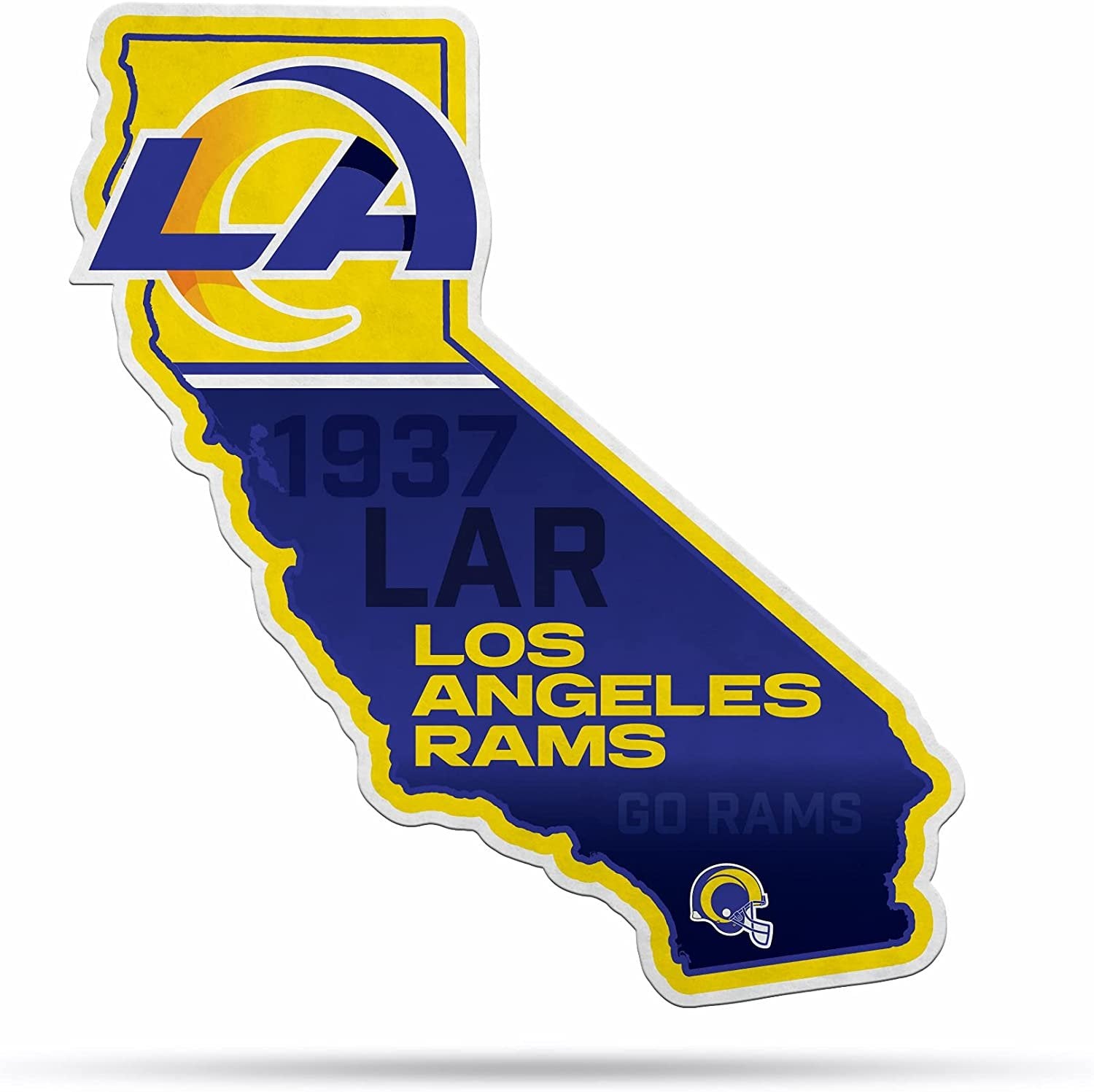 Los Angeles Rams Pennant State Shape 18 Inch Soft Felt