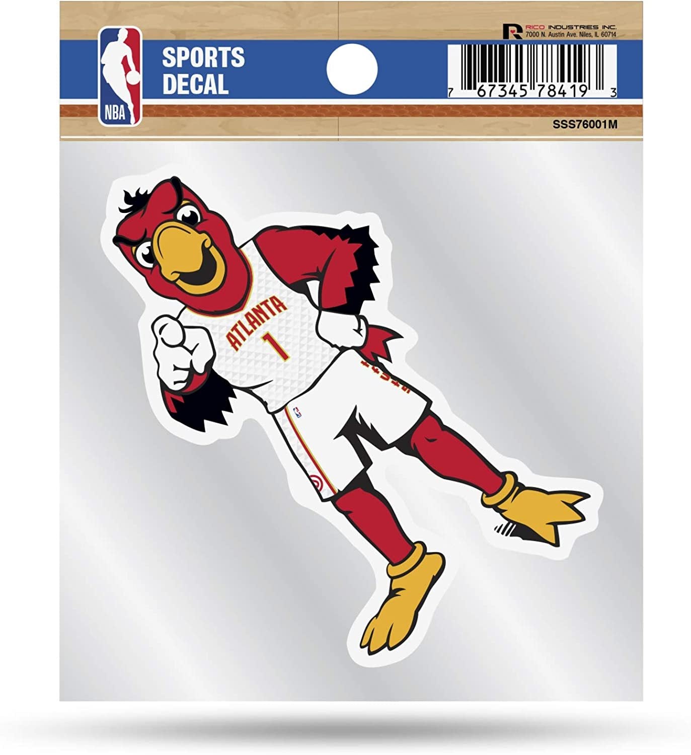 Atlanta Hawks 4x4 Decal Sticker Mascot Logo Premium with Clear Backing Flat Vinyl Auto Home NBA