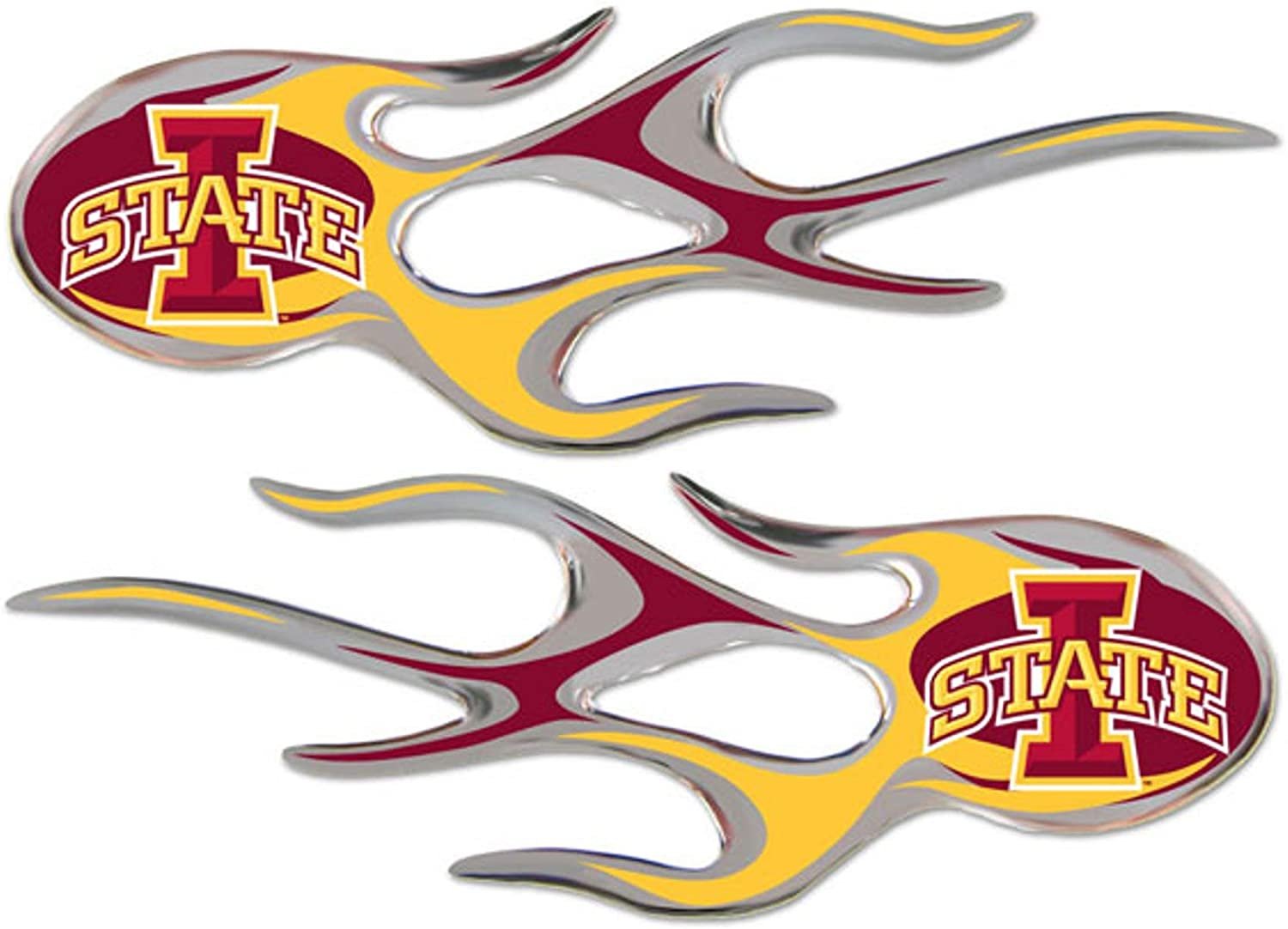 TPM Iowa State Cyclones Air Puffed Raised Micro Flame Decal Pair Emblem Sticker University