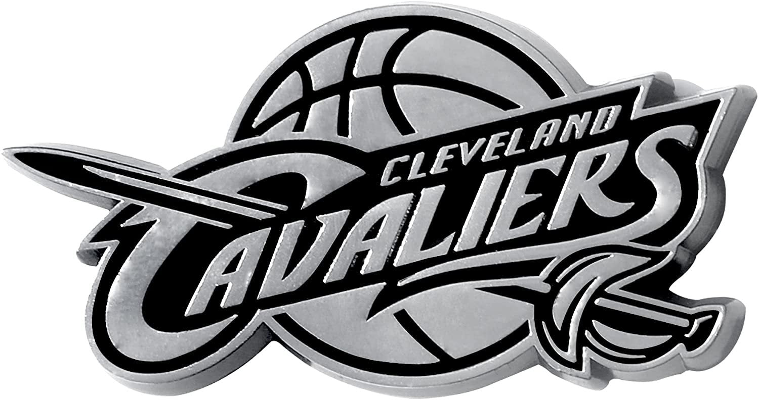 Cleveland Cavaliers Premium Solid Metal Raised Auto Emblem, Shape Cut, Adhesive Backing