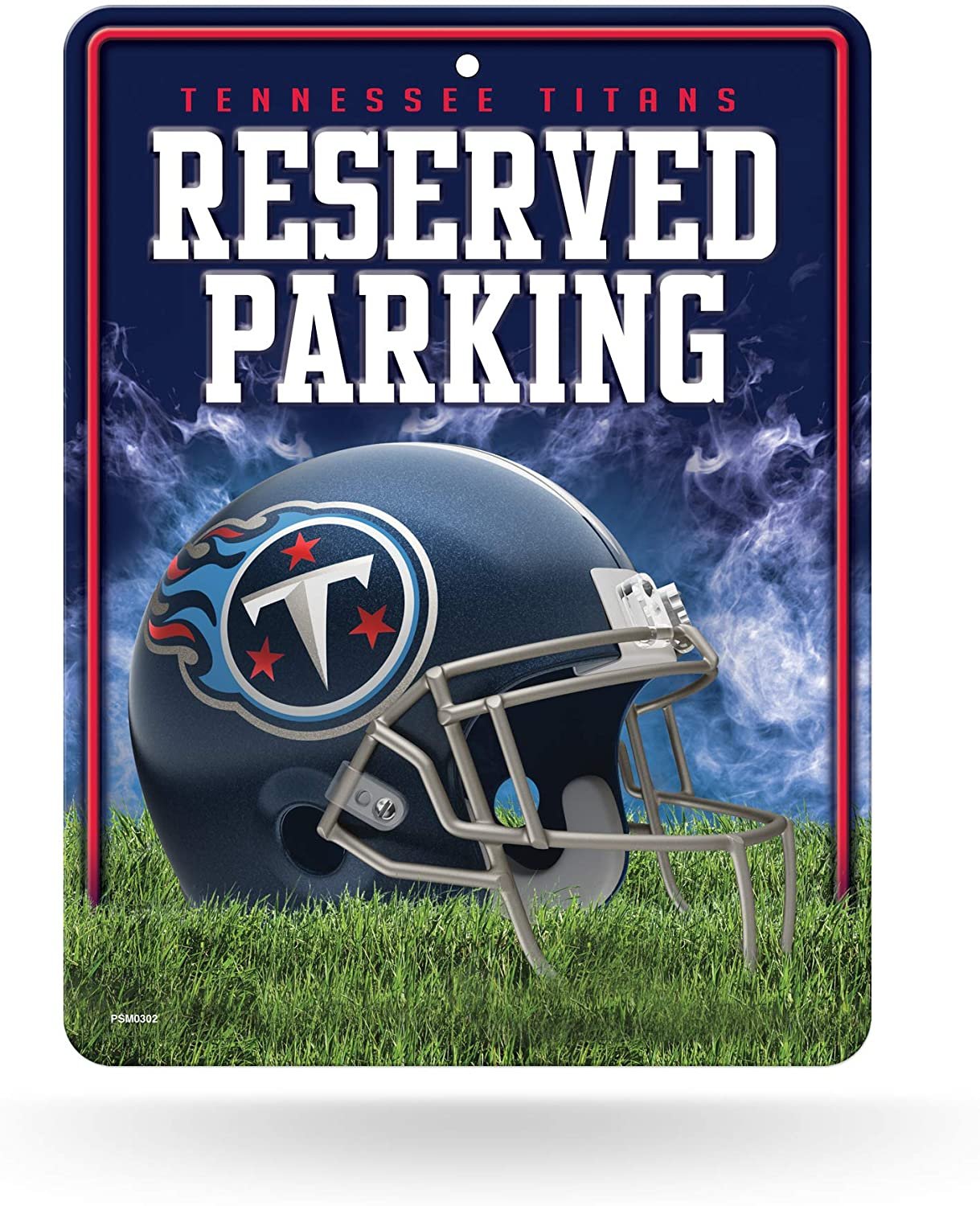 Tennessee Titans Metal Wall Parking Sign, 8.5x11 Inch, Primary Design, Great for Man Cave, Bed Room, Office, Home Decor