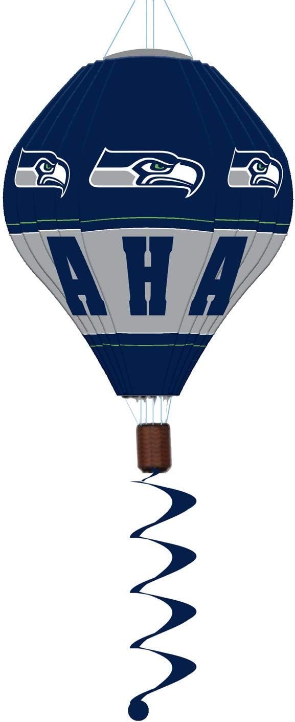 Seattle Seahawks Stunning 55 Inch Outdoor Balloon Wind Spinner Flag Banner, 55 Inch