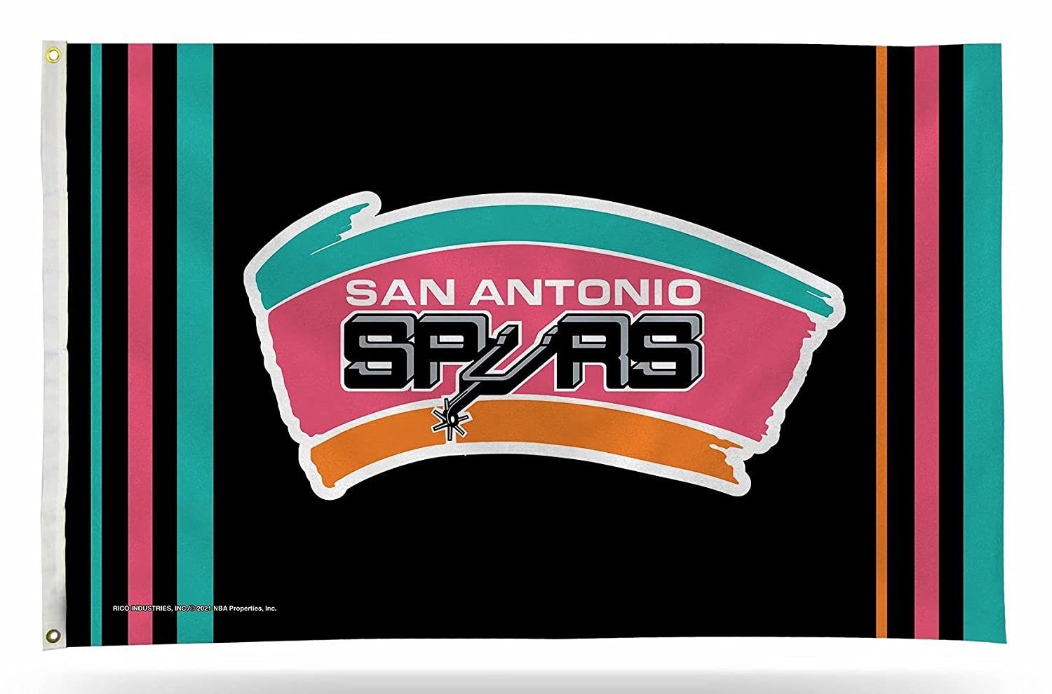 San Antonio Spurs Flag Banner 3x5 Retro Design Premium with Metal Grommets Outdoor House Basketball