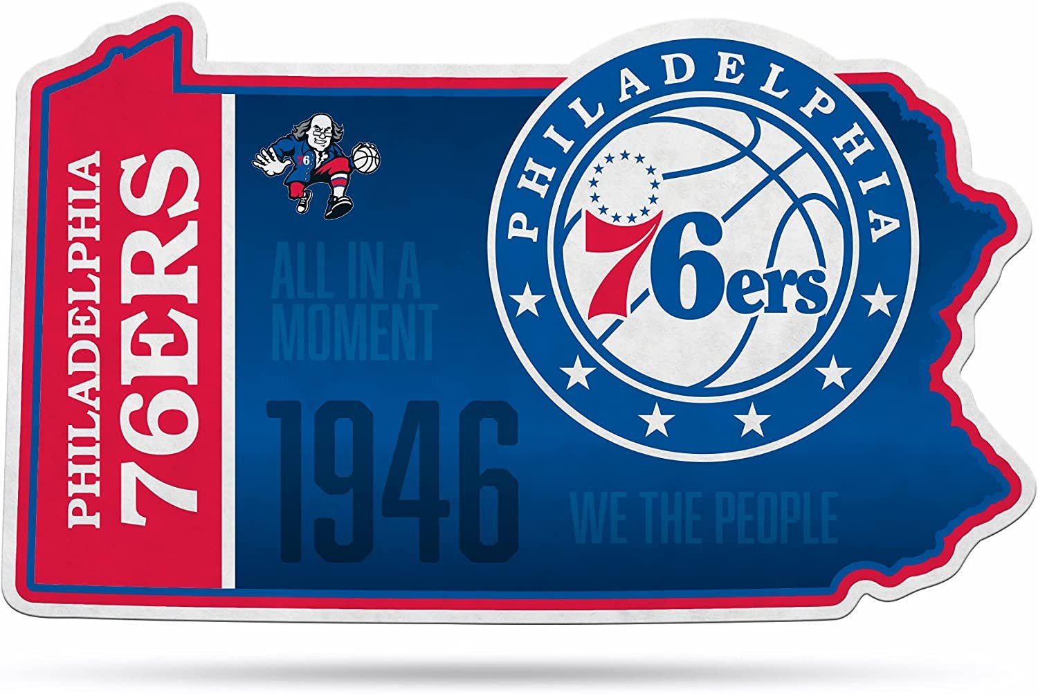 Philadelphia 76ers 18" State Design Pennant Soft Felt