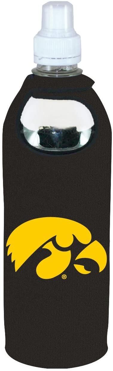 Iowa Hawkeyes 1/2 Liter Water Bottle Neoprene Beverage Insulator Holder Cooler with Clip University of
