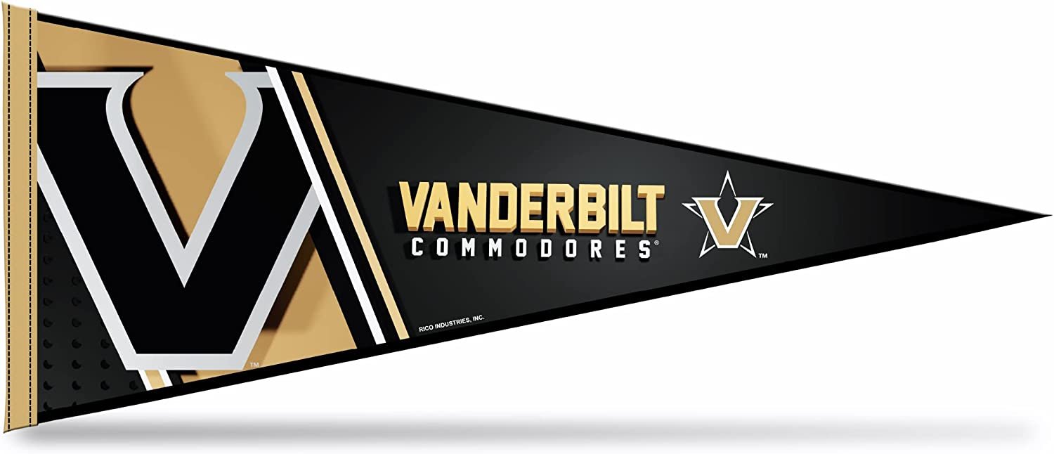 Vanderbilt University Commodores Soft Felt Pennant 12x30 Inch Primary Logo