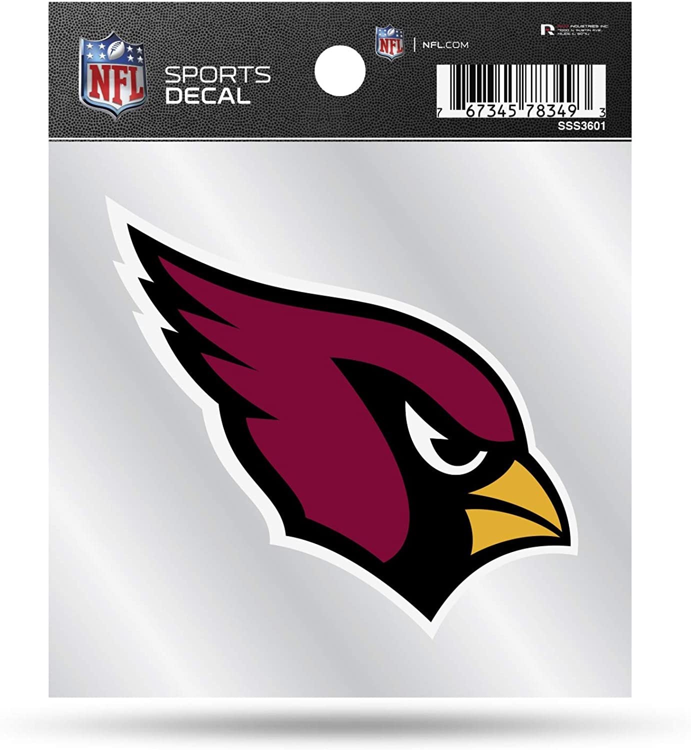 Arizona Cardinals Sticker Decal 4x4 Inch Clear Backing Auto Home