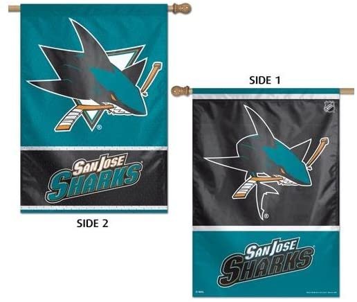 San Jose Sharks Premium Double Sided Banner House Flag, Logo Design, 28x40 Inch