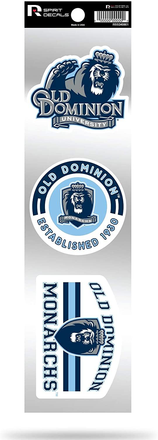 Old Dominion Monarchs ODU Triple Retro Throwback Spirit Decals Flat Vinyl Auto Home Sticker Sheet University of