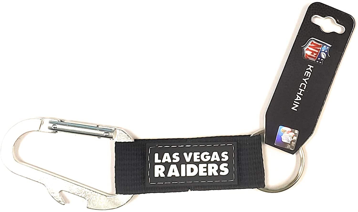 Las Vegas Raiders City Name Premium Carabiner Clip Keychain Bottle Opener Combo