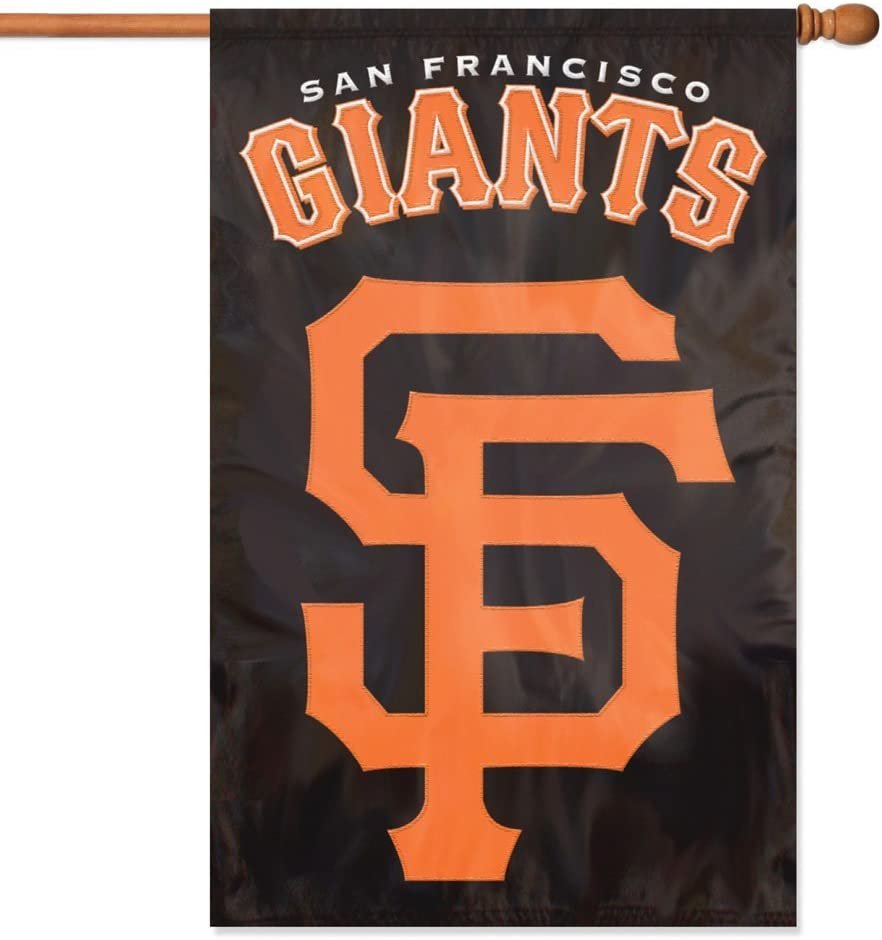 San Francisco Giants Double Sided Banner Flag Embroidered Applique 44x28 Inch