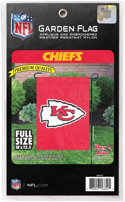 Kansas City Chiefs Premium Garden Flag Banner Applique Embroidered 12.5x18 Inch