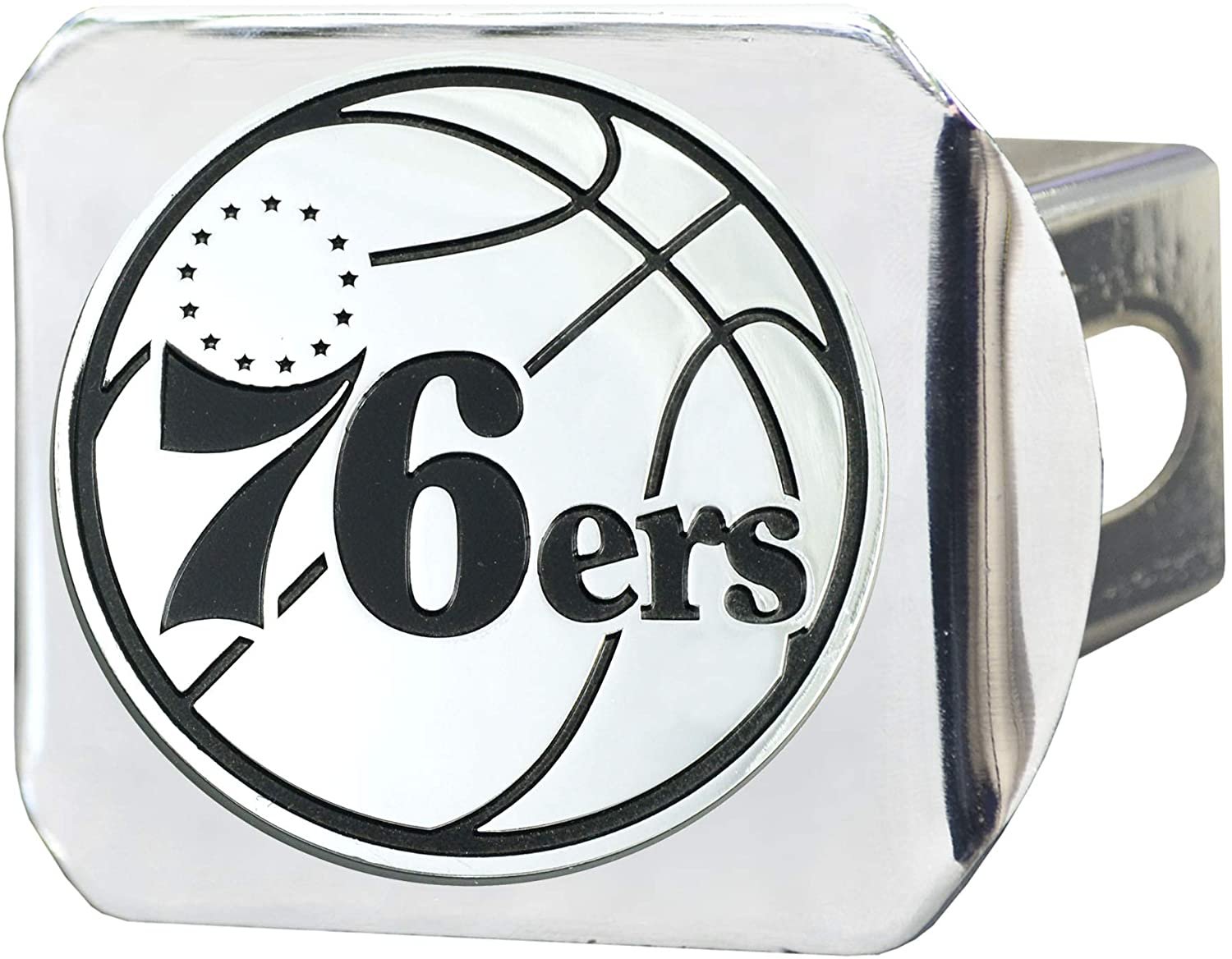 Philadelphia 76ers Hitch Cover Solid Metal with Raised Chrome Metal Emblem 2" Square Type III