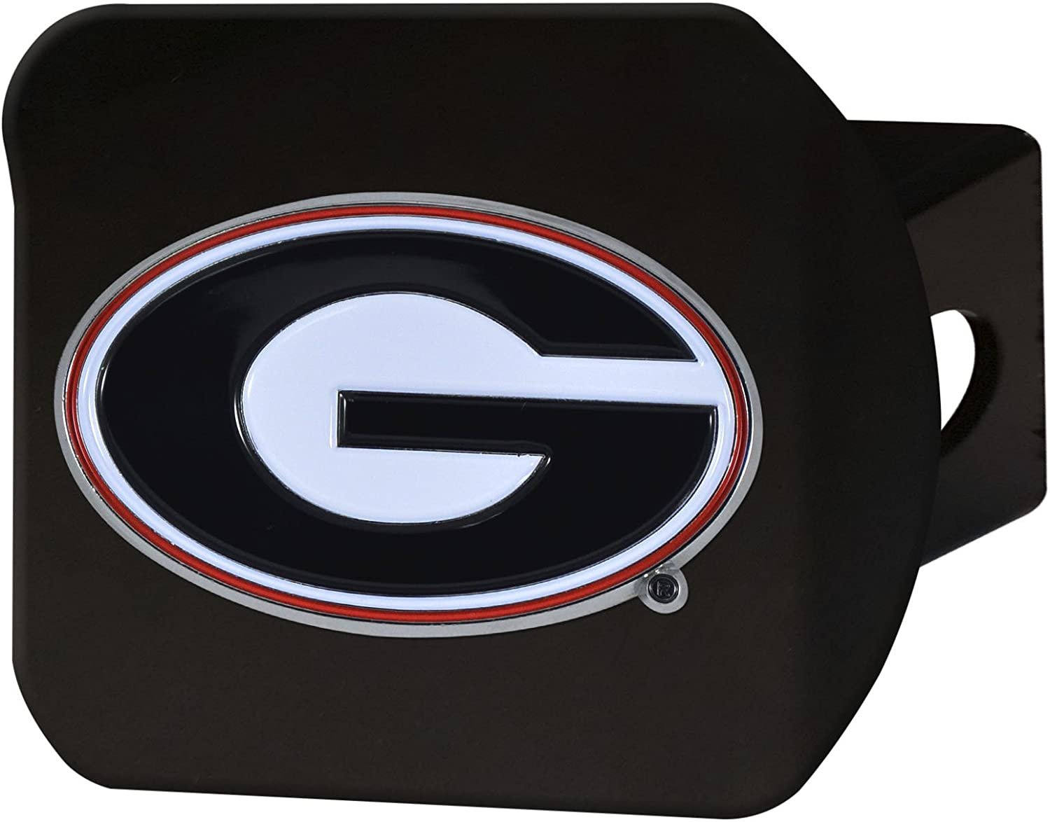 Georgia Bulldogs Hitch Cover Black Solid Metal with Raised Color Metal Emblem 2" Square Type III University of