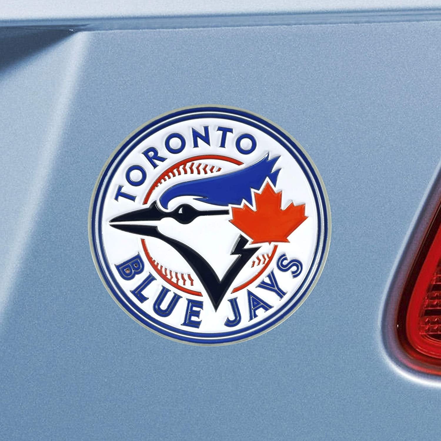 Toronto Blue Jays Premium Solid Metal Color Chrome Auto Emblem Decal