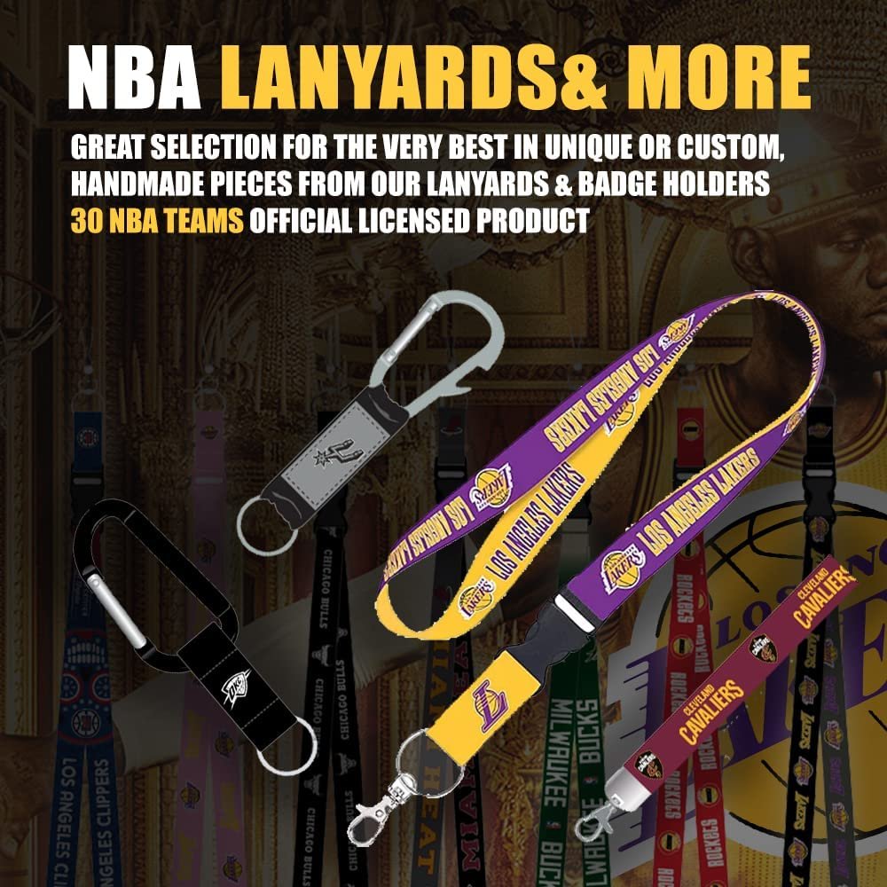 Los Angeles Clippers Two Tone Lanyard Keychain Double Sided Breakaway Safety Design Adult 18 Inch