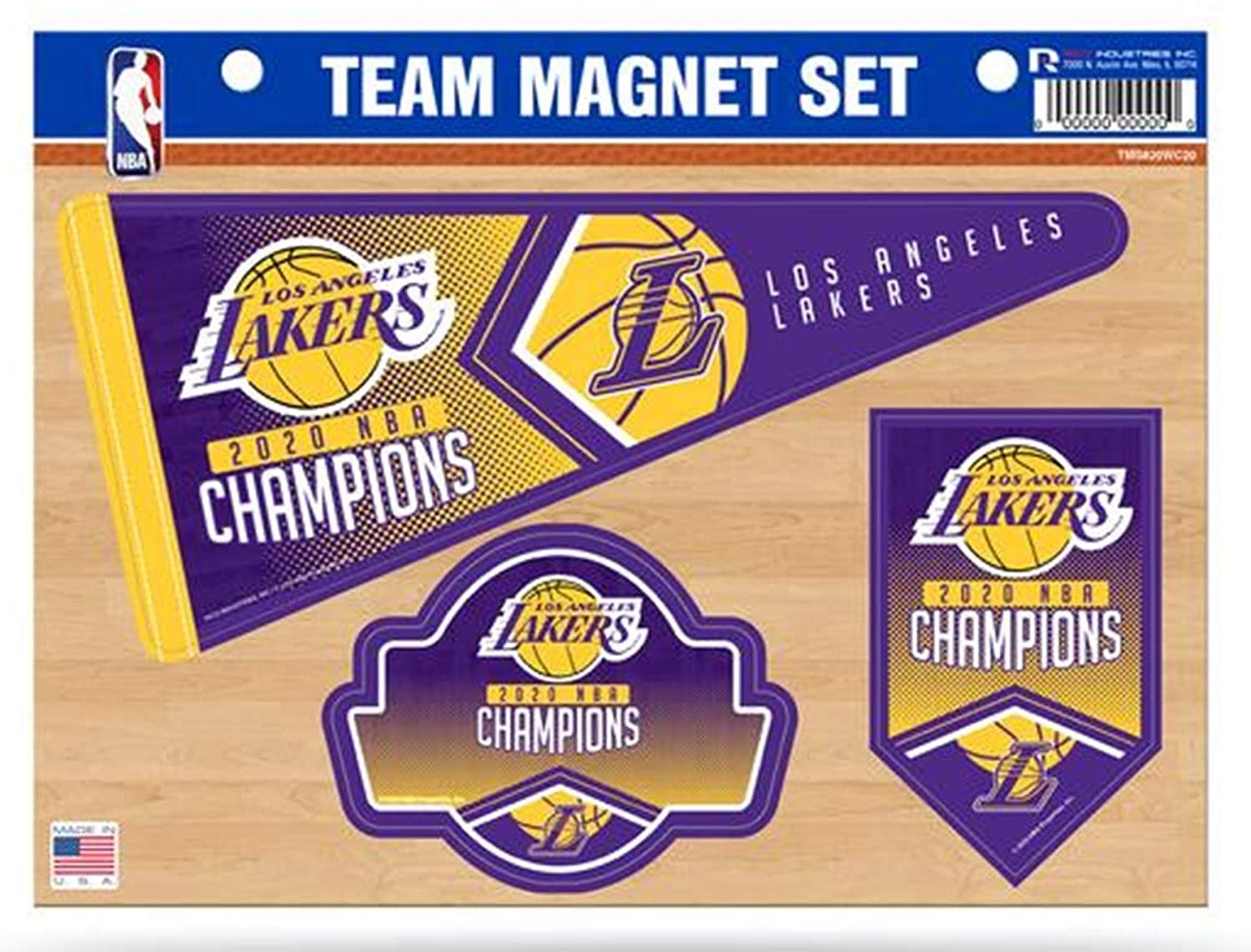 Los Angeles Lakers 2020 Champions Multi Die Cut Magnet Sheet Heavy Duty Auto Home