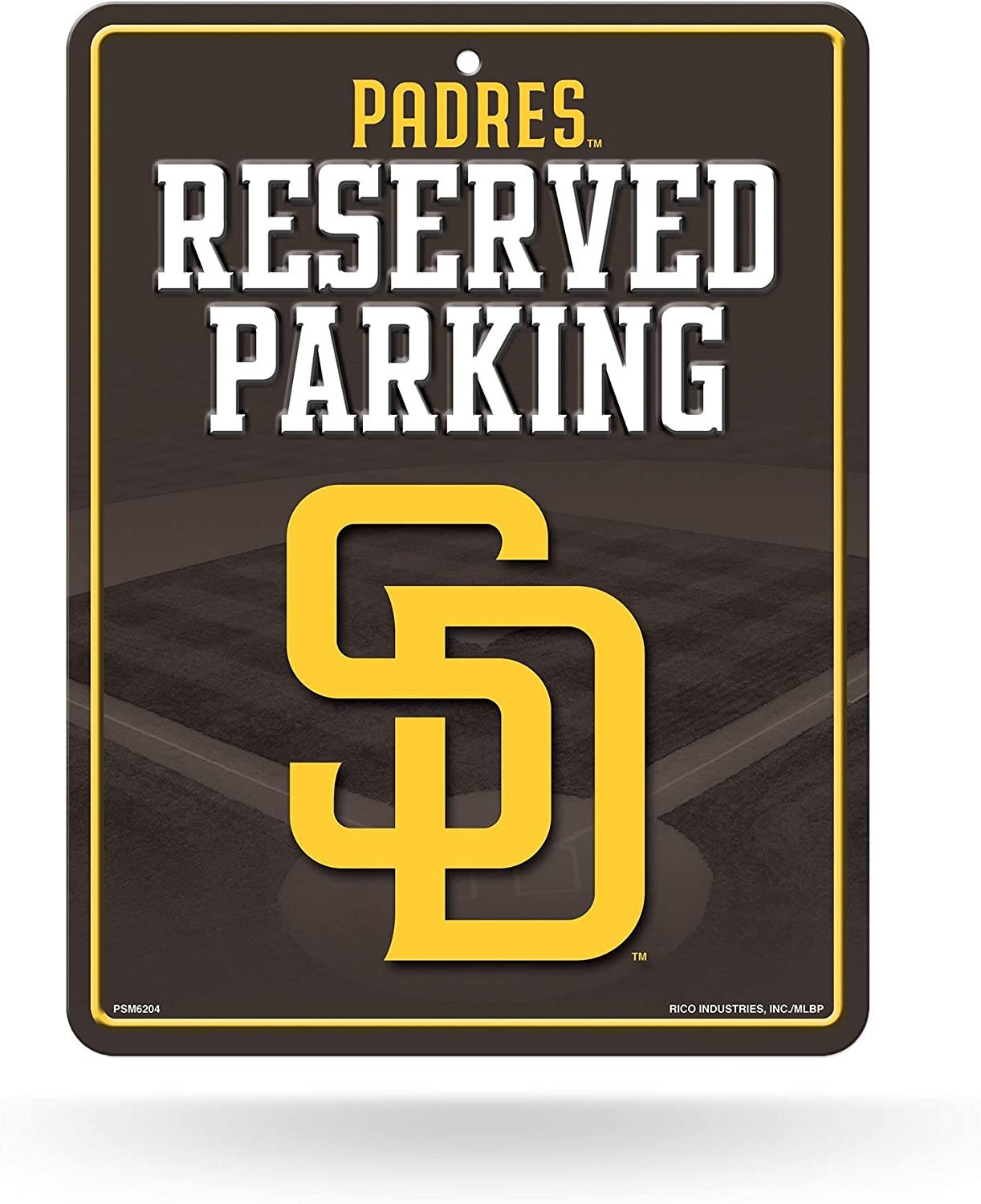 San Diego Padres Metal Parking Sign Embossed Wall Team Logo Novelty Baseball