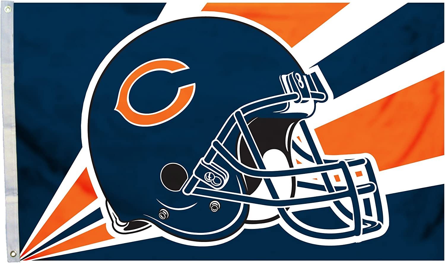 Chicago Bears 3' x 5' Flag Banner with Metal Grommets Outdoor Helmet Design