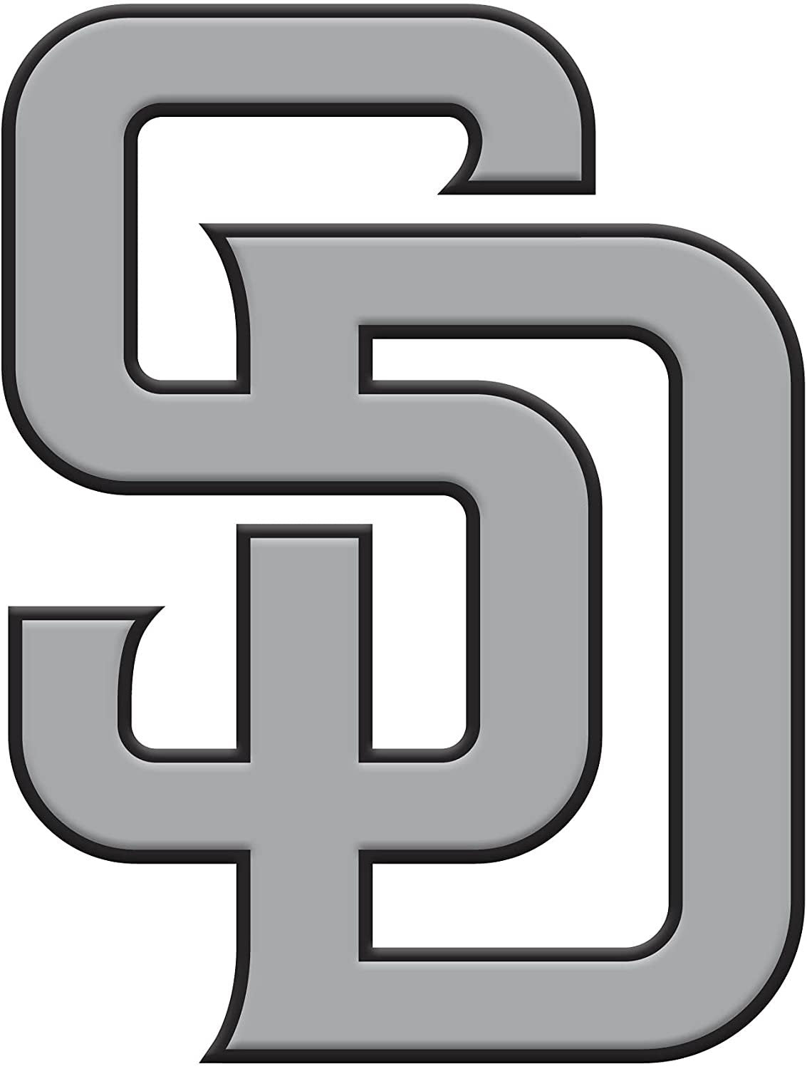 San Diego Padres Solid Metal Raised Auto Emblem Decal Adhesive Backing