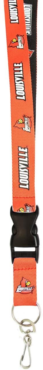 University of Louisville Cardinals Lanyard Keychain Double Sided Breakaway Safety Design Adult 18 Inch