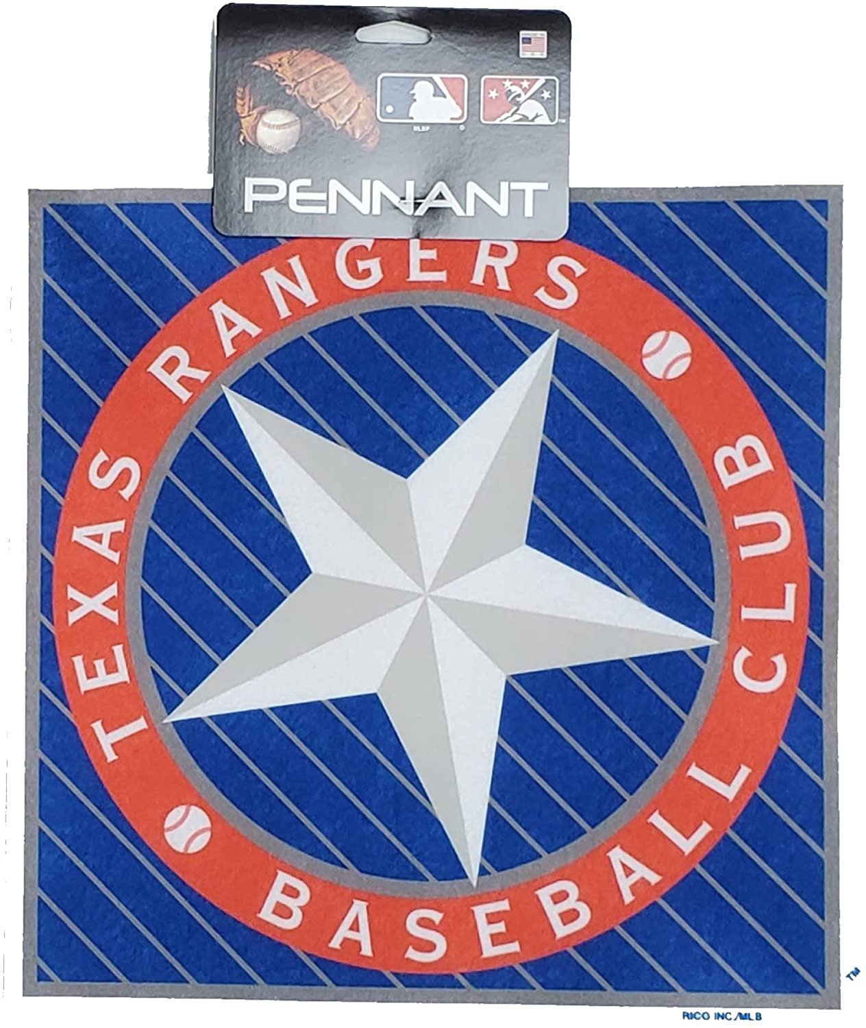 Texas Rangers Soft Felt Pennant, Shape Cut, Square Design, 18 Inch