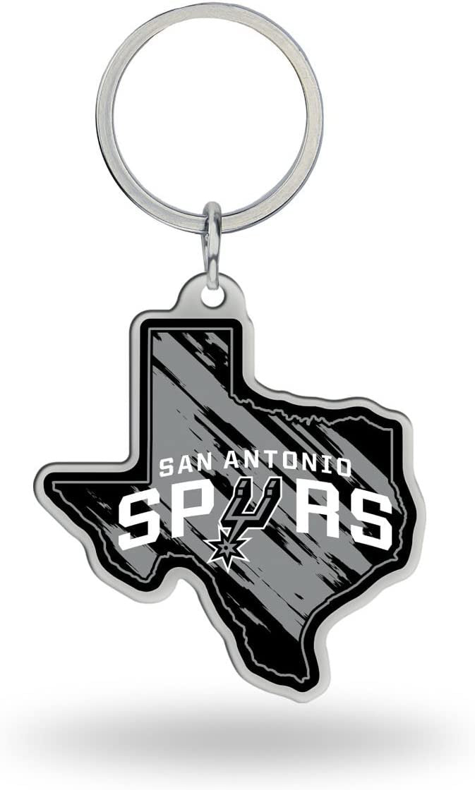 San Antonio Spurs Metal Keychain State Shaped