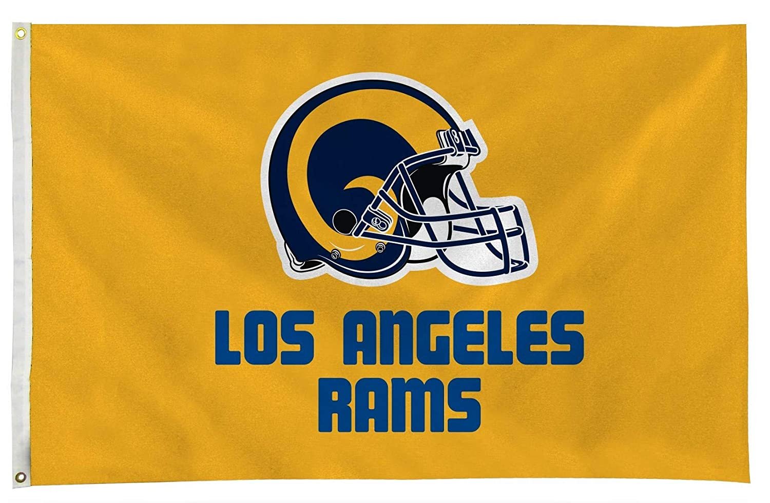 Los Angeles Rams Premium 3x5 Feet Flag Banner, Retro Helmet Logo, Metal Grommets, Outdoor Indoor, Single Sided