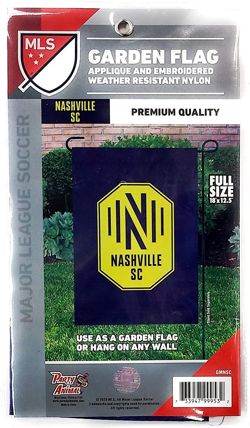 Nashville SC MLS Premium Garden Flag Banner, Embroidered, 13x18 Inch
