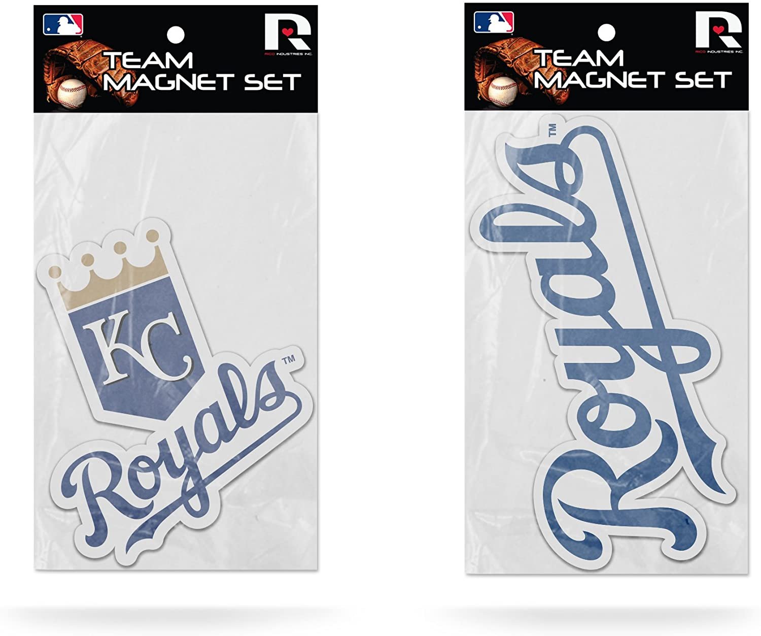 Kansas City Royals 2-Pack Die Cut Team Logo Magnet Set, 4x6 Inches