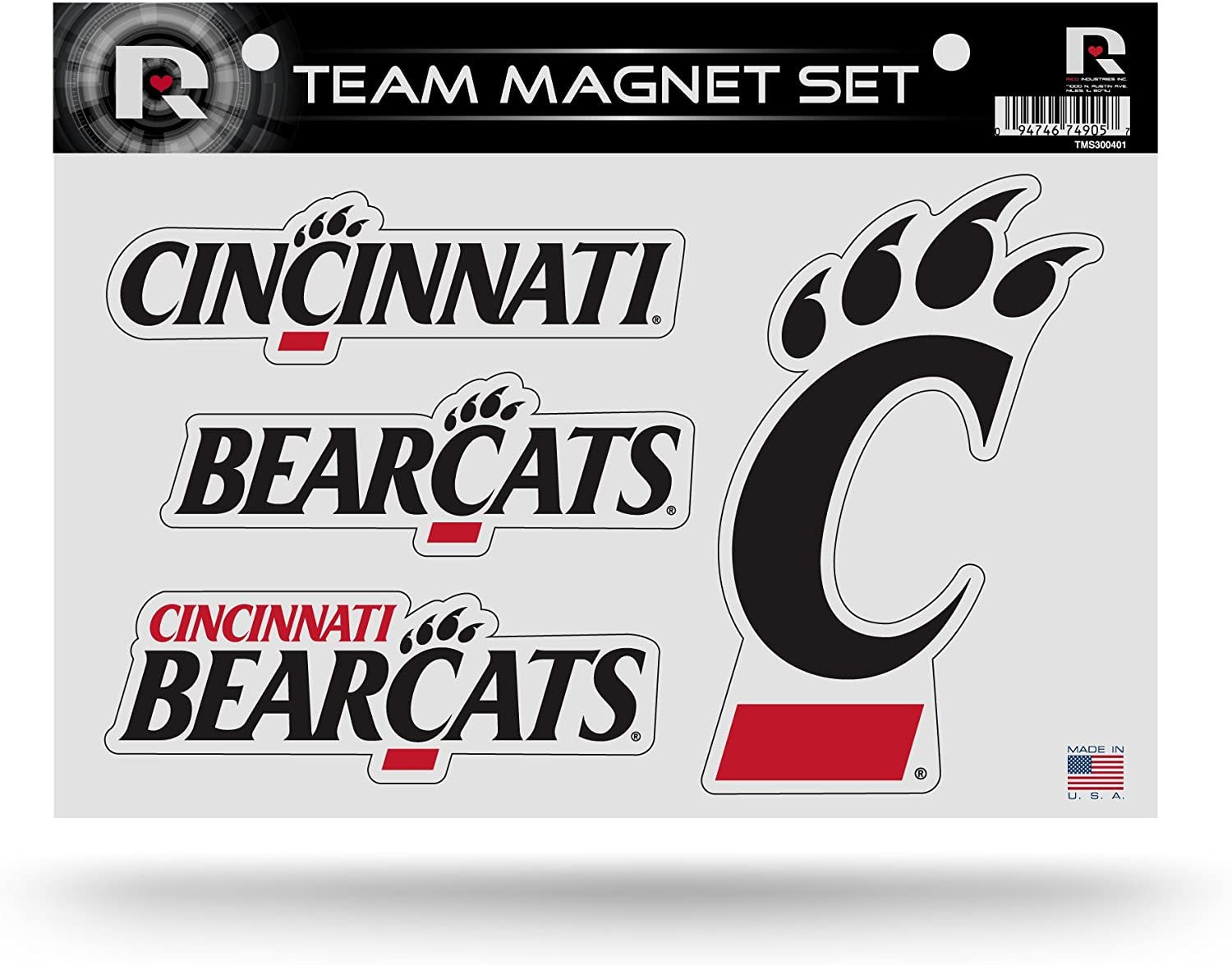 Cincinnati Bearcats University of Multi Magnet Sheet Shape Cut 8x11 Inch