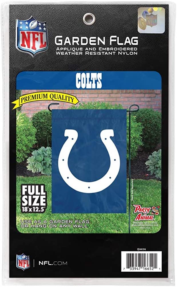 Indianapolis Colts Premium Garden Flag Banner, Embroidered, 13x18 Inch